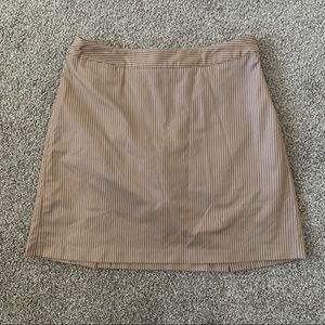 Adidas Taupe Brown White Stripe Golf Skort